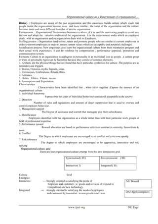 Organisational culture as a Determinant of organisational development | PDF