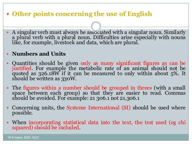 M A Islam Ch 5 Writing Scientific Paper Long Form