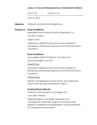 Jenny 2015 resume #2 | DOCX