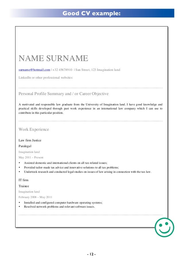 preparation of cv