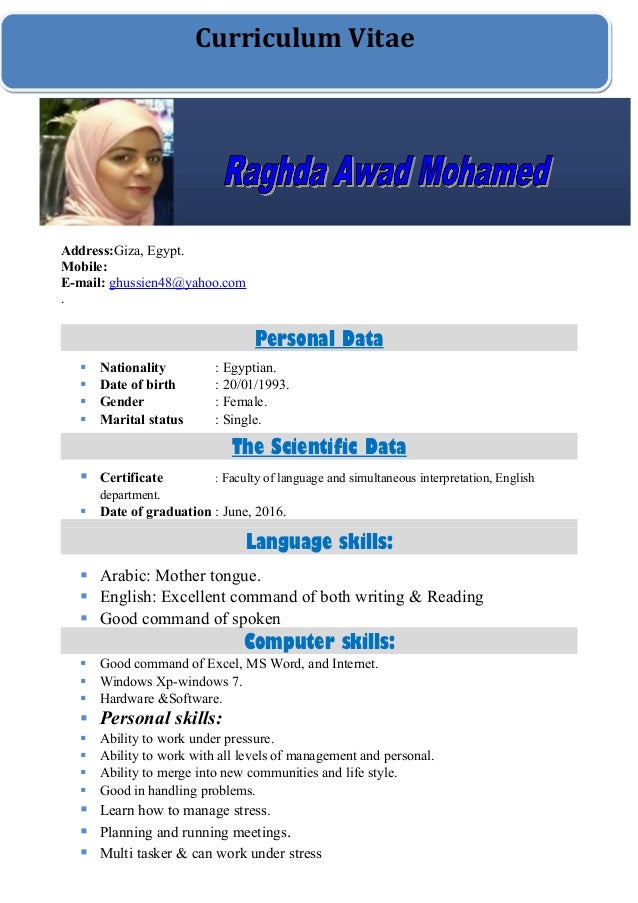Raghdaa CV