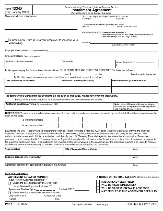 sims250 irs gov form 433d