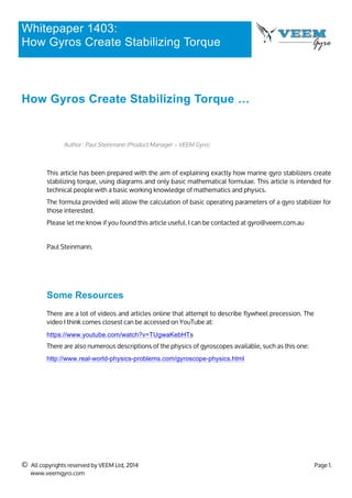 WhitePaper-1403-How-Gyros-Create-Stabilizing-Torque | PDF