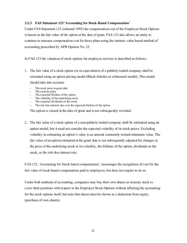 FASB Issues Final Statement on Accounting for Stock Options