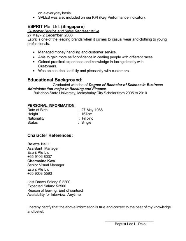 simplified resume