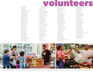 Richard Abel
Lily Alayeva
Ian Ang
Claire Arkin
Cherise Austin Desota
Suzette Aviles
Elizabeth Ayers
Asha Banker
Jabani Bennett
Cheryl Bennett
Vik Bensen
Margaret Borden
Michael Brown
Jennifer Brown
Barbara Caporale
Mike Chetrit
Sulan Chin
Katherine Chiu
Victor Chovil
Caylee Clay
Greg Clem
Bonita Cruz
Paul Damon
Helen Dan
Meg Davidson
Erika Diamond
Sean Dooley
Sarah Dowling
Margaret Dunham
Ann Dunlap
Brandee Ellis
Jamie Finkleman
Megan Foballe
Antonio Fong
Sharon Fund
Choi Wah Garcia
Clarissa Gennarelli
Vivienne Gentles
Isana Gitsis
Cassandra Gonzalez
Jenifer Gorin
Jackie Goulet
David Granik
Merrily Grashin
Elizabeth Green
Shella Hair
Kristian Harrington
Patrick Henneberry
Jaclyn Hochreiter
Jane Hodge
Erin Johnson
Rita Gail Johnson
Beth Kaiserman
Christian Karega
Dave Katz
Menachem Katz
Johanna Ketterle
Sarah Kim
Robin Kraut
Wendy Lai
Brian Lau
Ryan John Lee
Jason Lee
Jennifer Lescot
Meghan Leys
Diana Liao
Hannah Livdahl
Zara Louy
Martha Ma
Rebecca Magee
Anna Mageras
Ana Marcelo
Nicole Markley
Rosa Marrufo
Mireilli Massac
Donilee McGinnis
Kelly McGlinchey
Christine Mullane
Kathy Murray
Hoi Nguyen
Britton Nohe-Braun
Colleen O’Brien
Kathleen O’Brien
Deborah Olarte
Andy Ollove
Jane Orgel
Lisa Park
Shephali Patel
Anandi Premlall
Melissa Rendon
Mariel Reyes
Brennon Rhodes-Bratton
Maliha Rishat
Yinauri Rodriguez
Gloria Roldan
Jillian Rorrer
Kate Rosenblum
Carrie Russo
Erin Sears
Tonice Sgrignoli
Stephanie Shulz
Laura Sienkiewicz
Charles Sims
Anita Singh
Kendall Singelton
Laura Smith
Natalie Smyth
Laura Malone Stotz
Maggie Tauranac
Jansyn Thaw
Jaclyn Tjipto
Anne Trencher
Katrina Trisko
Sarah Unger
Tamanna Virmani
Sarah Von Dreele
Heather Warren-Dembrowa
Lori Weisenberg
Paige Werman
Samantha Whitlam
Zach Williams
Stefanie Zaitz
volunteers
Photo credits by page: cover: Yadira Garcia, lilykesselman.com, dianaliao.com, buffstrickland.com, dianaliao.com, Just Food, Just Food, dianaliao.com, lilykesselman.com, Just Food;1: Anthony Reuter; 2: Nadia Johnson;
4: katzcaptures.com; 5: dianaliao.com; 6: South Bronx Farmers’ Market; 7: Anthony Reuter; 8: Yadira Garcia; 9: katzcaptures.com; 11: bfa.com; 14: dianaliao.com. Design: cover/www.onethread.com, interior/Megan Kueny.
 