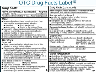 Drug Facts Label Example Herbal and OTC poster | PPTX