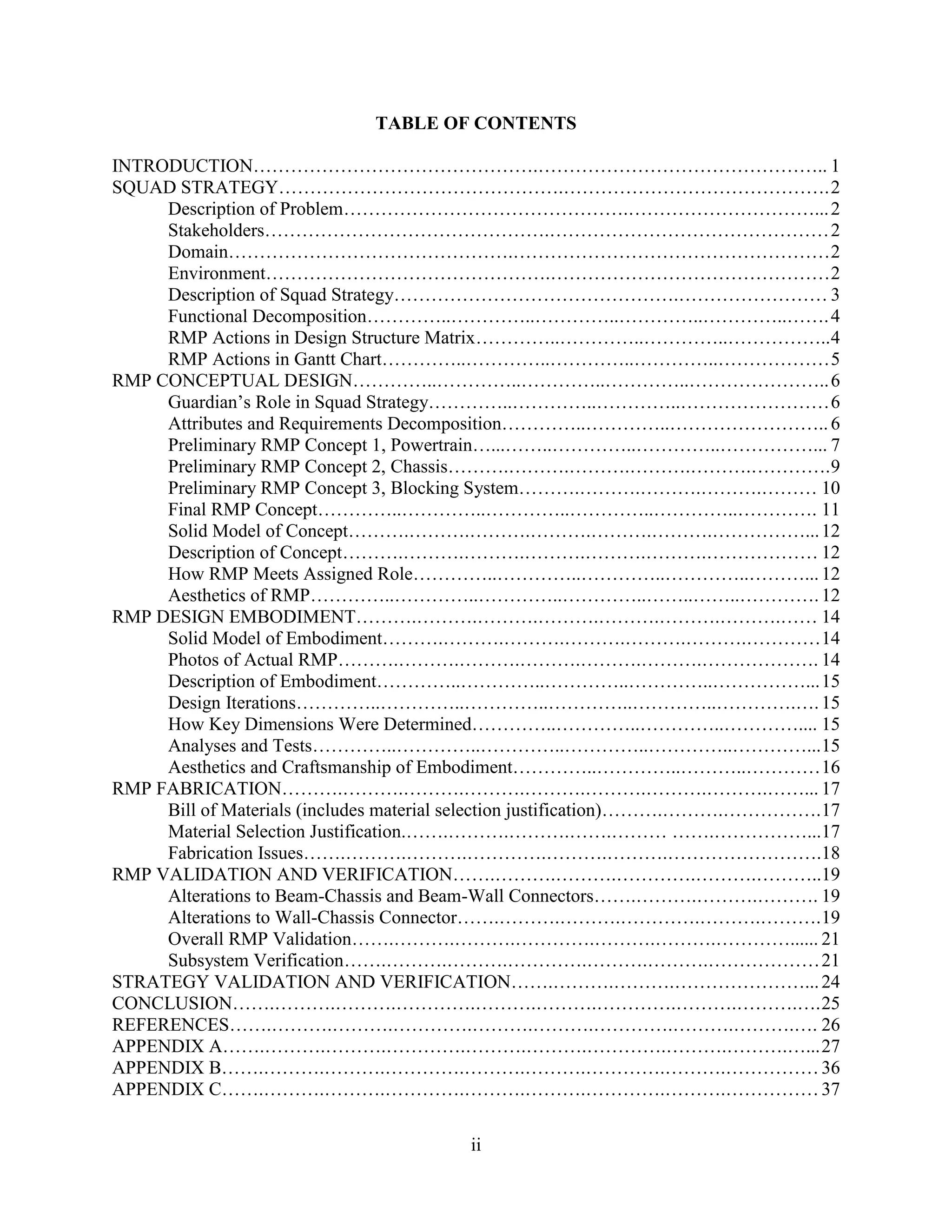 Remote Control Vehicle Report