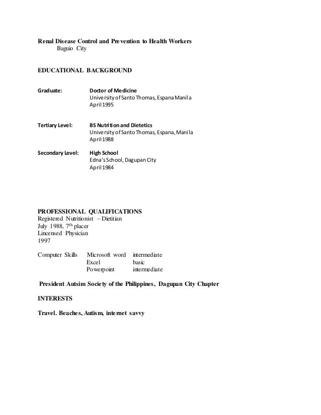 physician curriculum vitae template word