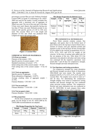 Paver Block Absorption Experimental Investigation on Properties Concrete Paver Block with the ...