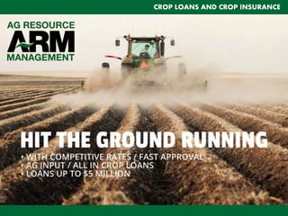 CROP LOANS AND CROP INSURANCE
 