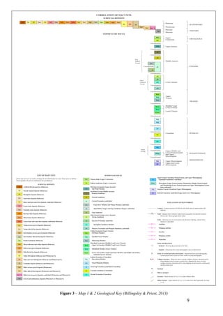   9	
  
Table&1.!Age!and!elevation!of!floodplain!and!terrace1gra
River!from!Glen!Canyon!Dam!to!Badger!Rapids,!a!25!m
Refer!to!locations!of!separate!older!terrace1gravel!depos
Map$unit Age
Qf Holocene
Qg1
Young!and!intermediate!terrace1gravel!
Floodplain!deposits
Older!terrace1gravel!deposits
Holocene
Qg2 Holocene
Qg3 Holocene
Qg4 Holocene!and!Pleistocene(?)
Qg5 Holocene!and!Pleistocene(?)
Qg6 Holocene(?)!and!Pleistocene
Qg7 Pleistocene
Qg8 Pleistocene
Qg9 Pleistocene
Qg9a Pleistocene
Qg10 Pleistocene
Qg11 Pleistocene
Qg12 Pleistocene
Qg13 Pleistocene
Qg14 Pleistocene
Qg15 Pleistocene
Qg16 Pleistocene!and!Pliocene(?)
Qg17 Pleistocene!and!Pliocene(?)
Qg18 Pleistocene!and!Pliocene(?)
112°00'
111°00'
37°00'
36°30'
Marble
Canyon
Vermilion
Cliffs!Lodge
Cliff
Dwellers
Lodge
Lees!Ferry
LeChee
Copper!Mine
Page
Kaibito
RAINBOW
PLATEAU
PARIA PLATEAU
Ferry Swale
Vermilion
Cliffs
STRIP
ARIZONA
MARBLE PLATEAU
NAVAJO&&INDIAN
RESERVATIONHouse Rock Valley
VERMILION&CLIFFS
NATIONAL&MONUMENT
Glen
Canyon
Dam
GLEN&CANYON
NRA
89
89A
98
LeChee Rock
Tse Esgizii Butte
Cummings
Mesa
Kaibito
Creek
Creek
Navajo
C
olorado2River
Paria2River
KAIBITO
PLATEAU
COW1SPRINGS
SYNCLINE
PRESTON1MESA
ANTICLINE
TUBA1CITY
SYNCLINE
ECHO1CLIFFS
MONOCLINE
EMINENCE
BREAK1FAULT
FENCE
FAULT
LIMESTONE
RIDGE
ANTICLINE
PARIA1PLATEAU1SYNCLINE
LAST
CHANCE
ANTICLINE
RED1LAKE
MONOCLINE
KAIBITO
SYNCLINE
F
F
F
Figure&1.!Map!of!the!Glen!Canyon!Dam!30’!x!60’!quadrangle!showing!cultural!and!physiographic!features!as!well!as!major!geologic!structures.
Boxes!define!area!of!maps!in!figure!2.
Cedar
Mountain
Echo
Cliffs
GRAND&CANYON
NATIONAL&PARK
Bitter!Springs
89
White
Mesa
2B
2A
Geologic Map of the Glen Ca
Ph
Pc
Pe
Ms
Mr
Ms
co
cp
Jn
Jk
Jks
Jm
cs
mu
ms
mlm
Pkh
Pkf
Pt
Jcu
Jc
JpJcj
Je
Jr
Jms
Km
Kd
Qg3 Qa3
Qv Qtr Ql
Qg4
Qa4 Qg5-18
Tgs
QdpQdQes QdlQsQaf Qf Qg1QdluQdb Qdm Qa2Qg2Qa1 Qps Qae
Pliocene
Upper
Triassic
Lower!Triassic
Middle(?)!and
Lower!Triassic
Cisuralian
Middle!Jurassic
Lower!Jurassic
Glen
Canyon
Group
San
Rafael
Group
Holocene
Pleistocene
QUATERNARY
JURASSIC
TRIASSIC
PERMIAN
CORRELATION&OF&MAP&UNITS
SURFICIAL&DEPOSITS
SEDIMENTARY&ROCKS
TERTIARY
Upper
Cretaceous
Unconformity
Unconformity
Unconformity
Unconformity
Unconformity
Unconformity
Unconformity
Unconformity
Unconformity
Unconformity
Unconformity
Unconformity
Unconformity
Unconformity
Unconformity
Upper!and!Lower
Mississippian
MISSISSIPPIAN
CRETACEOUS
Upper,!Middle!and
Lower!Pennsylvanian
and!Upper
Mississippian
Upper!Mississippian
PENNSYLVANIAN
Supai
Group
Miocene
Upper!Jurassic
National P
U.S. Department of the Interior
U.S. Geological Survey
Qg14
Qg1
Qg13
Qg5Qg6
Qg5
Qg6
Qg5
BA
111°37'30''
36°52'30''
111°30'
35
35
?
M
M ?
F
F
F
oo
Qf
Qs
Qaf
Qd
Qes
Qdp
Qdb
Qdl
Jk
Kd
Km
Je
Jks
Jc
Jms
Jr
Jn
Jp
Jcj
Jcu
Jm
co
cp
cs
mu
ms
mlm
Pkh
Pkf
Pt
Pc
Ph
Pe
ms
Ms
Mr
Qa4
Qg4
Tgs
Qae
Qps
Qa3
Qg3
Ql
Qg5-18
Qtr
Qv
Qg2
Qa2
Qa1
Qg1
Qdlu
Qdm
LIST&OF&MAP&UNITS
[Some!map!units!are!too!small!to!distinguish!unit!identification!by!color.!These!units!are!labeled!
where!possible`!all!units!are!attributed!in!the!geodatabase]
SURFICIAL&DEPOSITS
Artificial&fill&and&quarries&(Holocene)
StreamMchannel&deposits&(Holocene)
Floodplain&deposits&(Holocene)
Sand&sheet&deposits&(Holocene)
Dune&sand&and&sand&sheet&deposits,&undivided&(Holocene)
Linear&dune&deposits&(Holocene)
Parabolic&dune&deposits&(Holocene)
Barchan&dune&deposits&(Holocene)
Mixed&dune&deposits&(Holocene)
Linear&dune&and&sand&sheet&deposits,&undivided&(Holocene)
Young&terraceMgravel&deposits&(Holocene)
Young&alluvial&fan&deposits&(Holocene)
Intermediate&terraceMgravel&deposits&(Holocene)
Intermediate&alluvial&fan&deposits&(Holocene)
Ponded&sediments&(Holocene)
Mixed&alluvium&and&eolian&deposits&(Holocene)
Old&terraceMgravel&deposits&(Holocene)
Old&alluvial&fan&deposits&(Holocene)
ValleyMfill&deposits&(Holocene&and&Pleistocene(?))
Talus&and&rockMfall&deposits&(Holocene&and&Pleistocene(?))
Landslide&deposits&(Holocene&and&Pleistocene)
Older&terraceMgravel&deposits&(Pleistocene)
Older&alluvial&fan&deposits&(Pleistocene&and&Pliocene(?))
Oldest&terraceMgravel&deposits,&undivided&(Pleistocene&and&Pliocene(?))
Gravel&and&sedimentary&deposits&(Pliocene(?)&or&Miocene(?))
SEDIMENTARY&ROCKS
Mancos&Shale&(Upper&Cretaceous)
Dakota&Sandstone&(Upper&Cretaceous)
Morrison&Formation&(Upper&Jurassic)
Salt&Wash&Member
San&Rafael&Group&(Middle&Jurassic)
Romana&Sandstone
Entrada&Sandstone
Carmel&Formation,&undivided
Paria&River&Member&and&Winsor&Member,&undivided
Judd&Hollow&Tongue&and&Page&Sandstone&Tongues,&undivided
Page&Sandstone
Glen&Canyon&Group&(Lower&Jurassic)
Navajo&Sandstone
Kayenta&Formation,&undivided
Springdale&Sandstone&Member
Moenave&Formation&and&Wingate&Sandstone,&undivided
Chinle&Formation&(Upper&Triassic)
Owl&Rock&Member&
Petrified&Forest&Member
Shinarump&Member
Moenkopi&Formation&(Middle(?)&and&Lower&Triassic)
Upper&red&member&(Middle(?)&and&Lower&Triassic)
Shnabkaib&Member&(Lower&Triassic)
Lower&red&member,&Virgin&Limestone&Member,&and&middle&red&member,&
undivided&(Lower&Triassic)
Kaibab&Formation&(Cisuralian)
Harrisburg&Member
Fossil&Mountain&Member
Toroweap&Formation,&undivided&(Cisuralian)
Coconino&Sandstone&(Cisuralian)
Hermit&Formation&(Cisuralian)
Supai&Group&(Cisuralian,&Pennsylvanian,&and&Upper&Mississippian)
Esplanade&Sandstone&(Cisuralian)
Wescogame&(Upper&Pennsylvanian),&Manakacha&(Middle&Pennsylvanian)&
and&Watahomigi&(Lower&Pennsylvanian&and&Upper&Mississippian)&FormaM
tions,&undivided
Surprise&Canyon&Formation&(Upper&Mississippian)
Redwall&Limestone,&undivided&(Upper&and&Lower&Mississippian)
EXPLANATION&OF&MAP&SYMBOLS
Contact—Contacts!between!all!alluvial!and!eolian!units!are!approximate!and!
arbitrary
Fault—Dashed!where!inferred`!dotted!where!concealed`!bar!and!ball!on!down1
thrown!side.!Showing!fault!offset!in!feet
Folds—Showing!trace!of!axial!surface!and!direction!of!plunge`!dotted!where!
location!is!concealed
Anticline
Plunging&anticline
Syncline
Plunging&syncline
Monocline
Strike&and&dip&of&beds
Inclined—Showing!dip!measured!in!the!field
Implied—Interpreted!from!aerial!photographs`!dip!not!determined
Strike&of&vertical&and&subvertical&joints—Interpreted!from!aerial!photographs`!
symbol!placed!where!joints!are!most!visible!on!aerial!photographs
Collapse&structure—Black!dot!shows!circular!collapse!structure!characterized!by!
strata!dipping!inward!toward!a!central!point.!Magenta!dot!shows!circular!
collapse!structure!characterized!by!strata!dipping!inward!toward!a!central!point!
and!brecciated!rock
Sinkhole
Mine&or&prospect
Fracture—Open!fracture!(0.5!to!3.5!m!wide)!without!offset
Offset&fracture—Open!fracture!(0.5!to!3.5!m!wide)!with!offset!(generally!less!than!
1.5!m
Prepared In Cooperation With The
National Park Service, U.S. Forest Service, Bureau of Land Management, and Navajo Nation
Scientific Investigati
Pamphlet
Figure 3 – Map 1 & 2 Geological Key (Billingsley & Priest, 2013)
 