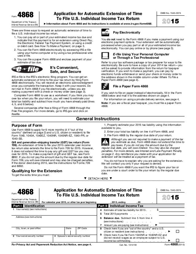 income tax extension form staruptalent com printable form 4868