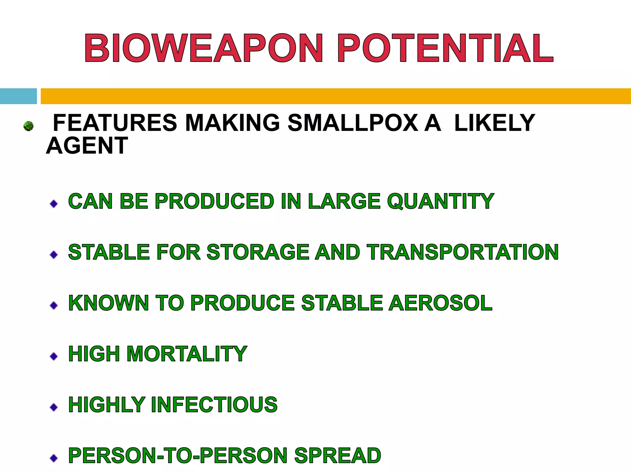 BIOTERRORISM AND BIOWEAPONS | PPTX
