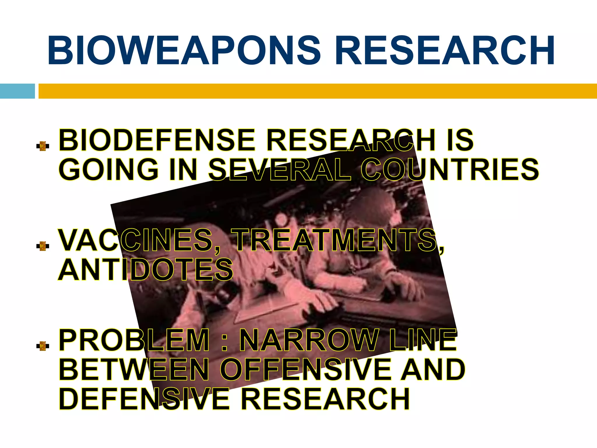 BIOTERRORISM AND BIOWEAPONS | PPTX