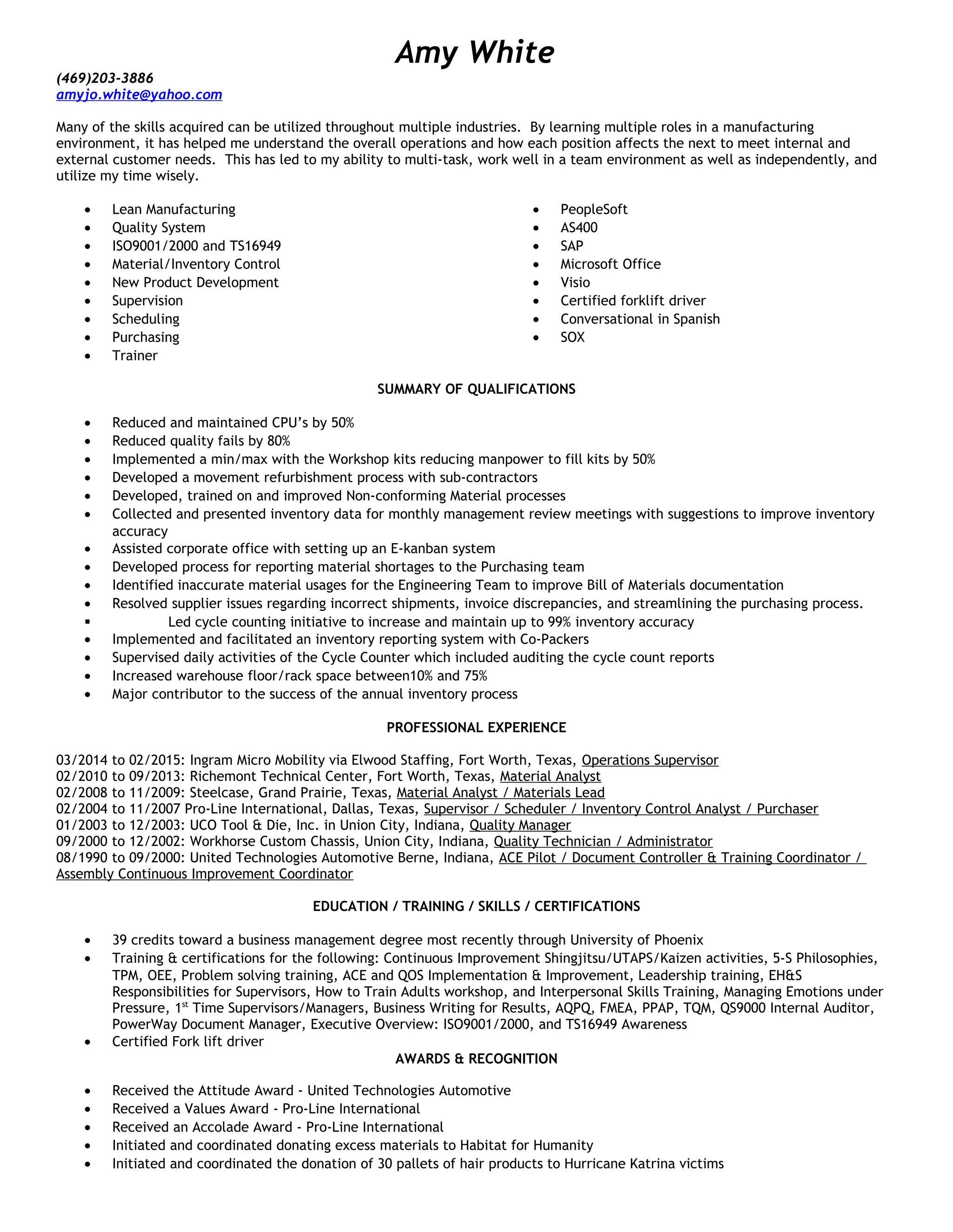 Amy Inventory Control Resume - Amy Inventory Control Resume 1 2048 