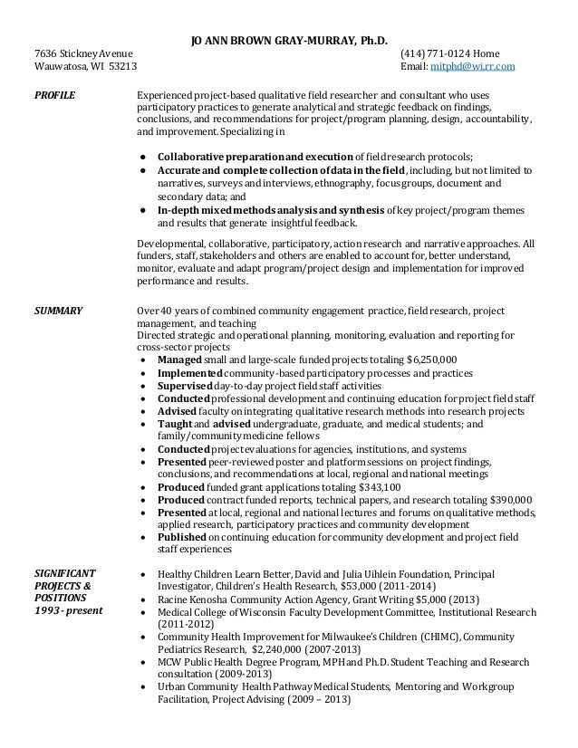 research resume