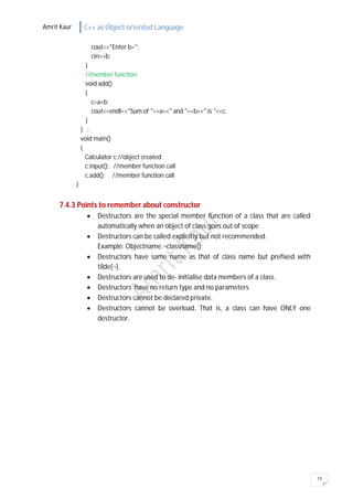 Chapter 7 C++ As OOP | PDF | Programming Languages | Computing