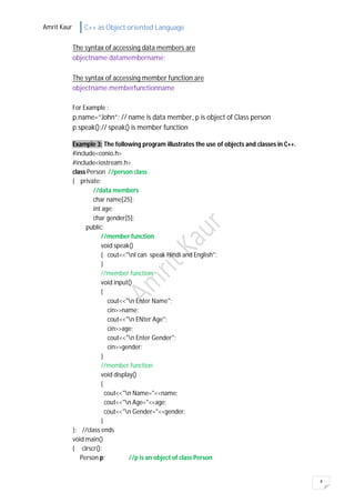 Chapter 7 C++ As OOP | PDF | Programming Languages | Computing