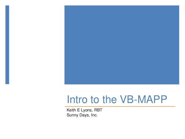 VB-MAPP Protocol – Different Roads vb mapp pdf download