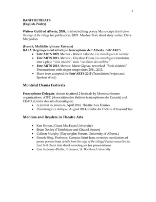 Artist Cv 15