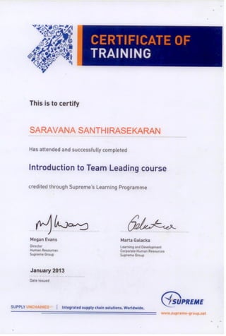 Saravana - Team leading