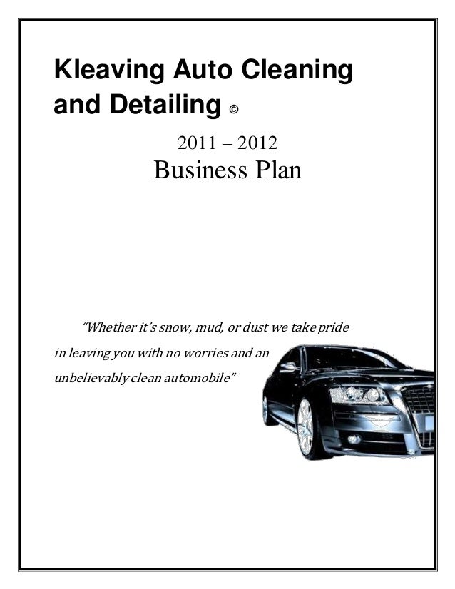 car detailing business plan pdf