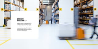 102 103
WAREHOUSE
MANAGEMENT 2.0
Danpoort is dynamic. Our professionals operate as
a well-oiled team. They work to optimise processes
and stocks in an almost surgically clean working
environment. Those processes support our dedication
to quality, service and reliability. Our ERP system
automatically manages order picking and collection
and preparing orders for shipping.
 