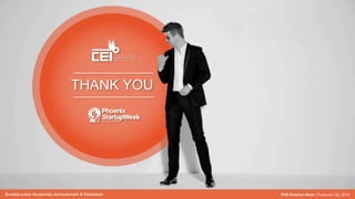 BLURRED LINES: INCUBATORS, ACCELERATORS & COWORKING PHX STARTUP WEEK | FEBRUARY 26, 2016
THANK YOU
 