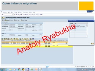 Open balance migration
 