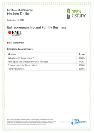 Entrepreneurship_And_Family_Business_Certificate_01_September_2015 | PDF