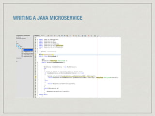 WRITING A JAVA MICROSERVICE
 