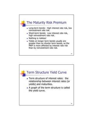 Maturity Risk Premium Definition ch 05 Bond valuation | PDF