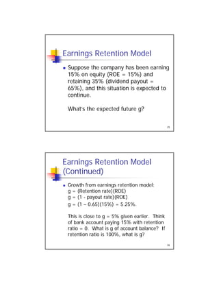 Income Retention ch 10; cost of capital | PDF