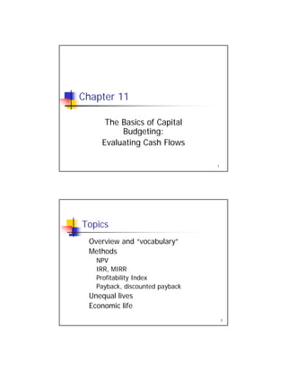 ch 11 Capital budgeting | PDF