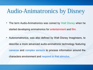 Animatronics PPT | PPT