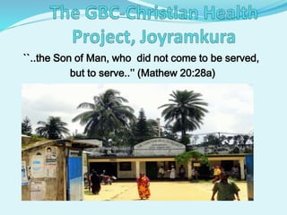 ``..the Son of Man, who did not come to be served,
but to serve..’’ (Mathew 20:28a)
 