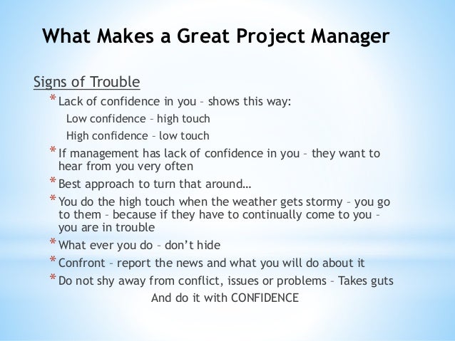 What makes a Great Project Manager