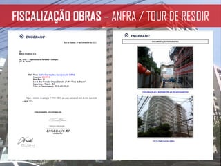FISCALIZAÇÃO OBRAS – ANFRA / TOUR DE RESOIR
 