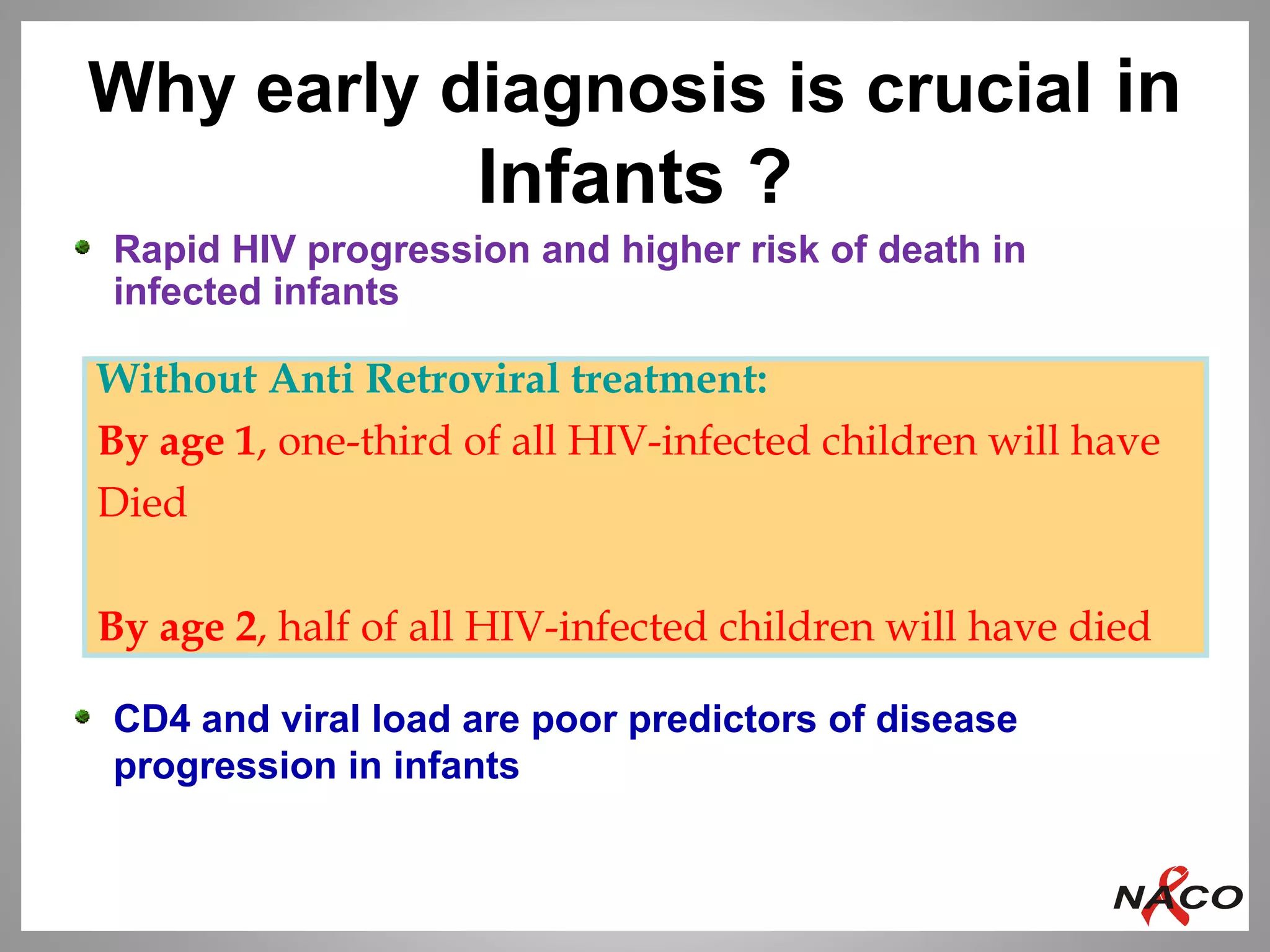 Early Infant Diagnosis of HIV-1 | PPT
