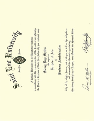 Saint Leo Diploma