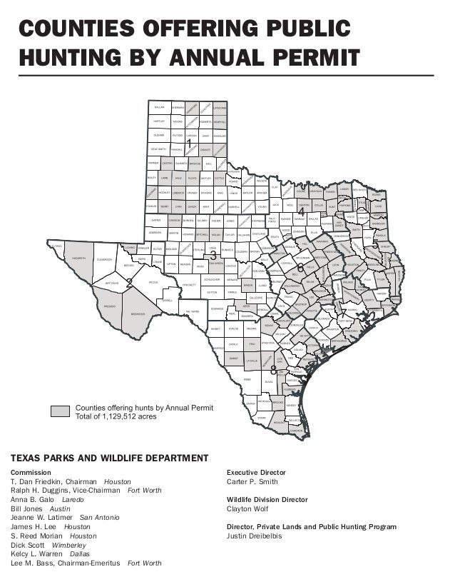 TX Public Hunting Lands Booklet - Tx Public Hunting Lands Booklet 1617 2 638
