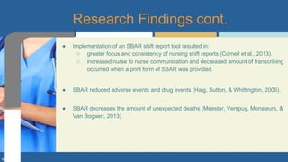 SBAR learning module | PDF