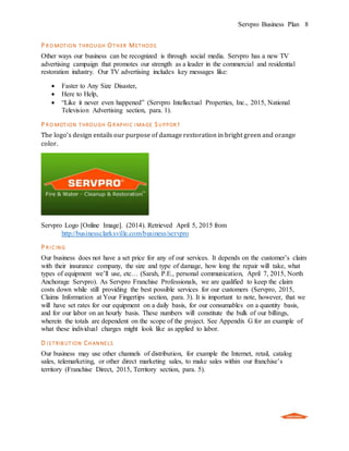 Servpro Business Plan | DOCX