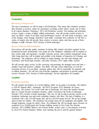 Servpro Business Plan | DOCX