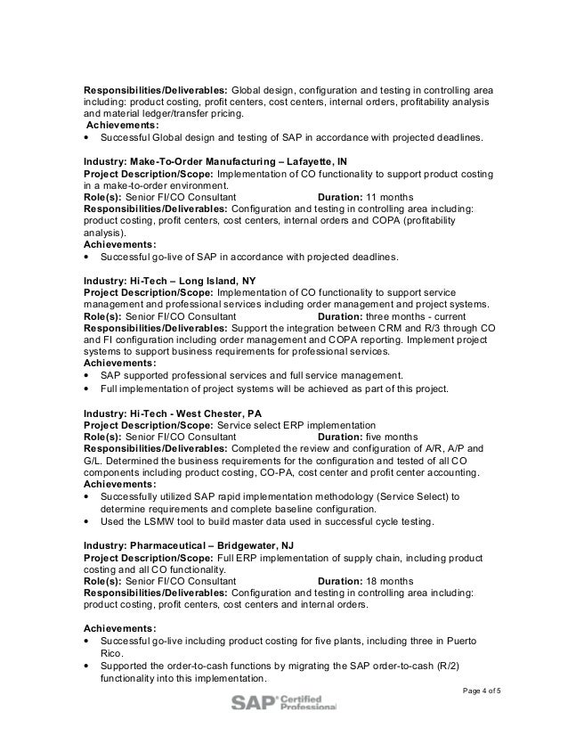 erp implementation resumes