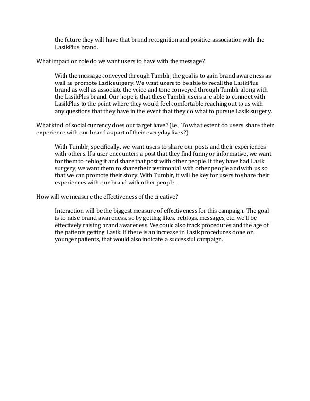 LasikPlus Creative Strategy Brief