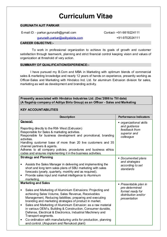 Cv format online image