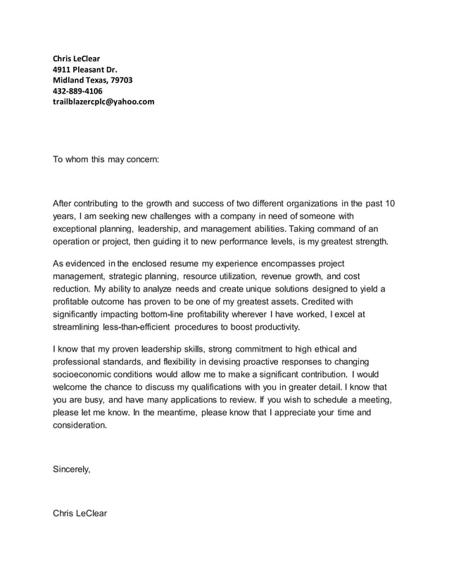 CL Cover Letter | PDF