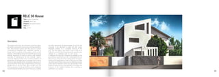 RELC 50 House
The project born from the necessity to link four basic
principles: economy of construction, energy requaliﬁca-
tion, new function spaces and the use of a current
compositional language near traditional materials. It
began with the analysis of the problems of the current
situation. The building, built in the mid-50s, has a strong
thermal dispersion, as well as serious and manifest
examples of obsolescence as the hydraulic system,
electrical, heating facilities not to mention problems of
penetration of rainwater due to coverage now in decay.
There are also requaliﬁcation s motivations because on
the ground ﬂoor there was a single housing unit and a
garage and on the ﬁrst ﬂoor also a single unit. The
internal partitions of the ground ﬂoor were completely
reused simply by dividing the unit in two parts, creating
Description
Type_student competition
Location_Rimini, Italy
Program_renovation housing
Year_2012
Size_215 m2
two little apartments of approximately 50 mq; for the
coverage it was decided to make the attic space
habitable working on a complete revision of the
roof. The ﬂoor space was made in such a way as to
make the unit at ﬁrst ﬂoor living area and using the plan
created as a sleeping area of the house.
In addition this was also changed the garage on the
ground ﬂoor, transforming it into a little apartments of
about 40 mq. Doing this it has changed from two apart-
ments to four apartments in total, so that you can make
use of the ground ﬂoor rooms such as keeping a tourist
rental saw the seaside in which you are located. In the
project of restructuring it has decided not to aﬀect the
structure of the original building, thus providing a
signiﬁcant cost savings.
82 83
 
